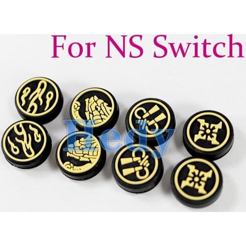 8pcs Theme Thumb Stick Grip Cap Joystick Soft Protective Cover for Nintendo Switch NS Lite Joy-con Controller Thumbstick Case