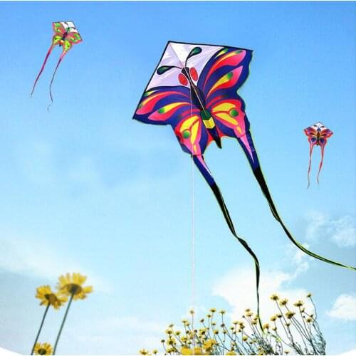 Free shipping high quality butterfly kites flying outdoor toys for kids kites nylon ripstop albatross kites factory handle line