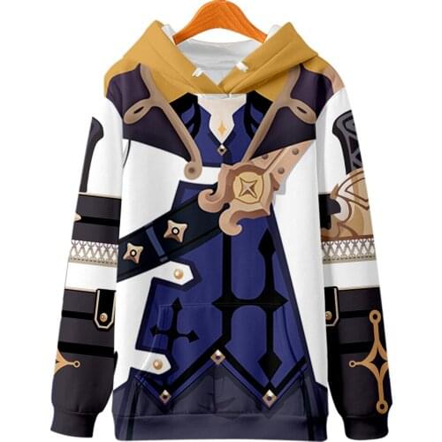 Boy Girl Kids Sweatshirt Cosplay Clothes Genshin Impact Albedo Hoodies Genshin Impact Sweatshirt Kawaii Children Clothes