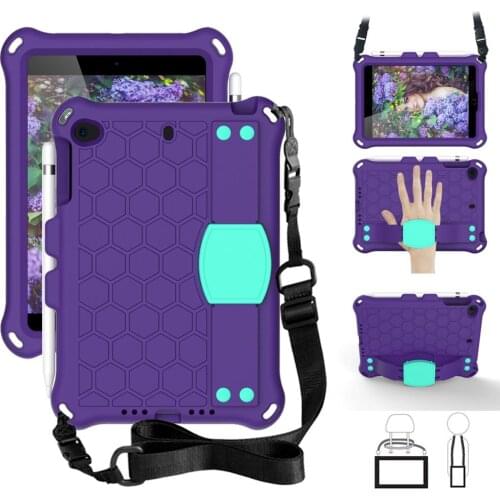 Kids Case For iPad mini 1 2 3 4 5 Safe EVA Shockproof Honeycomb Stand Tablet Cover For Apple iPad mini 123/mini 4/mini 5 Case