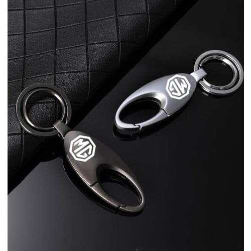 For MG5 MG6 MG7 MG ZS GT GS 350 360 750 car parts private custom car metal car logo keychain fashionable zinc alloy keychain