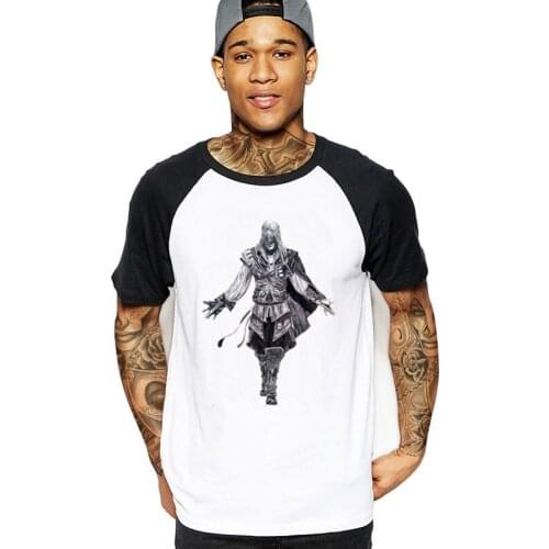 2020 streetwear Ezio with logo Assassinss game Creed Men funny T-Shirt birthday gift grinch black male t shirts military tshirts