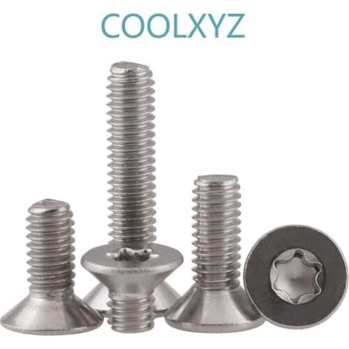 GB2673 304 Stainless Steel Countersunk Six-Lobe Screw Plum Head Anti-theft Screw M2-M4 50Pcs