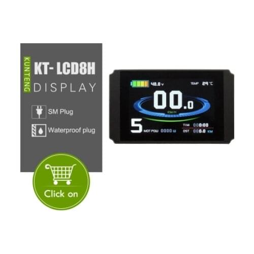KT-LCD8HP Color Display KT-LCD3 Display e-bike Accessories for KT Controller Waterproof Panel 24V 36V 48V for Electric Bicycle
