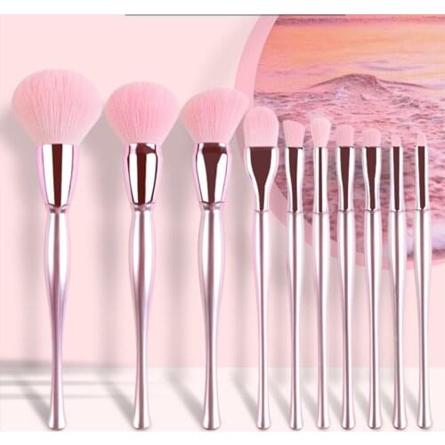 10 Makeup Brushes Set Loose Powder Blush Brush Eyelash Foundation Powder Makeup Brush Cosmetic Tools