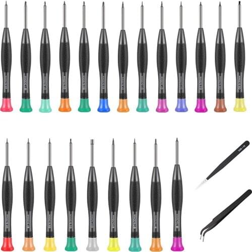 24 Pcs Precision Magnetic Screwdriver Set With Flathead /Star Screwdrivers For Repairing Eyeglass Phone Watch Computer