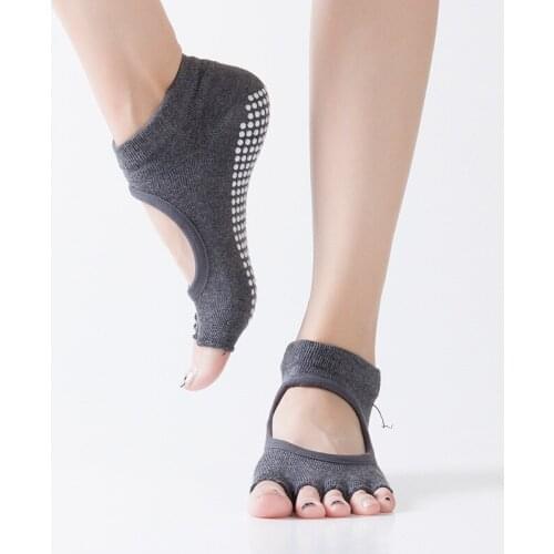 Open toe yoga socks non slip breathable trade hot sports