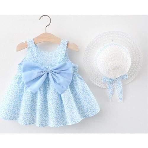 New 2021 Toddler Girl Clothes Floral Camisole Skirt For Newborn Baby Costume Summer Dresses For Children Sweet Kids Clothing