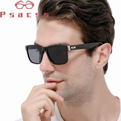 Psacss NEW Square Polarized Sunglasses Men For Driving Fishing TR90 Frame Sun Glasses Mens High Quality Sunglass UV400 Oculos