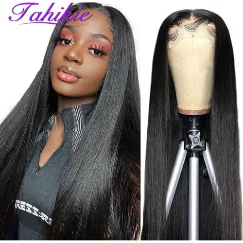 Tahikie 360 HD Transparent Lace Wigs 13x6 Straight Lace Front Wig 30 Inch Wigs For Women Human Hair Malaysian 4x4 Closure Wig