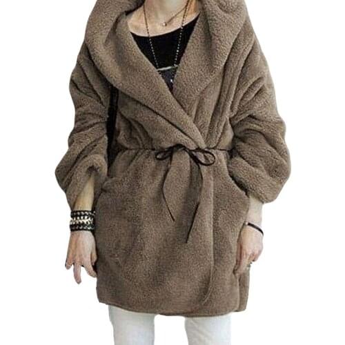 Parkas Women Winter Coats 2015 New Thick Double Sided Plush Wadded Hooded Thick Plus Size Womens Solid Coats Long Padded Outwear