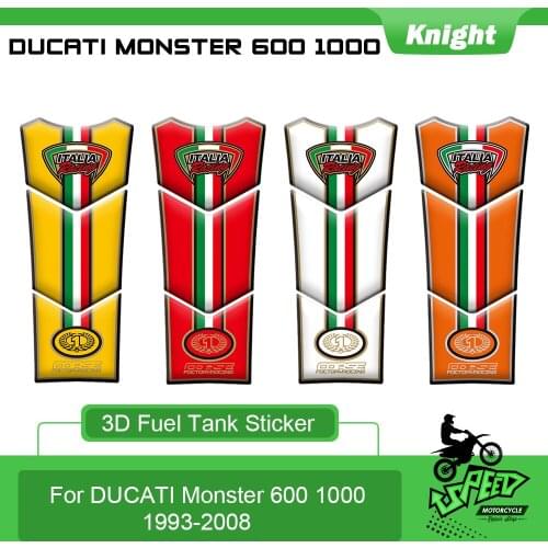 Suitable for Ducati Monster 600 1000 1993-2008 motorcycle 3D anti-slip anti-scratch fuel tank pad fish bone protection decal