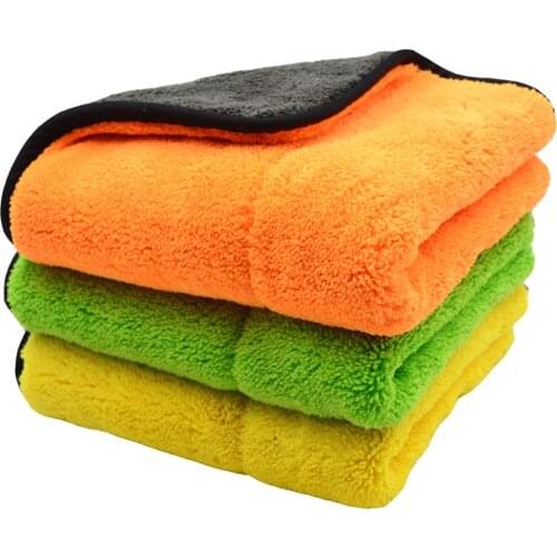 3PCS Car Cleaning Towel 800GSM 45x38cm Car Detailing Microfiber Drying Towels Auto Polishing Tool Car Wash Cloth Accessories
