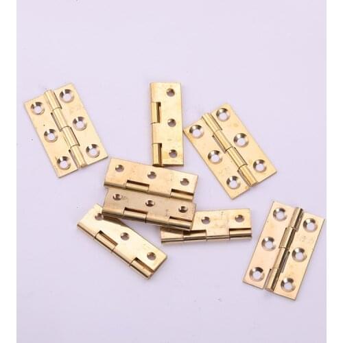 Kitchen Furniture Durable Connector Hardware About 6 Holes 1.5 Inch Brass Hinge Furniture Hinge Length 38 mm Applicable Door