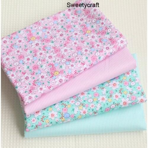 Flower Stripe Printed 100% Cotton twill fabric clothing for DIY Sewing Quilting Fat Quarters For Baby&Child Bedsheet Dress Craft