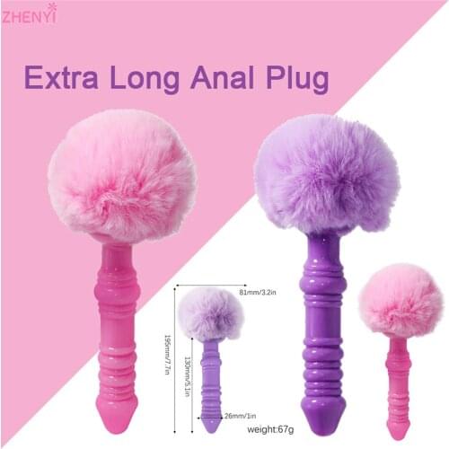 Rabbit Girl Tail Sex Toys Silicone Anal Plug Cosplay Cute Tail Prostate Massager Butt Anal Erotic Toy For Couples,Men,Women,Gay