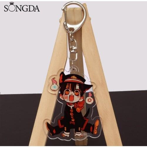 SONGDA Anime Toilet-Bound Hanako-Kun Acrylic Keychain Double-Sided Key Chain Perfect Car Keyring Pendant Jewelry Accessories