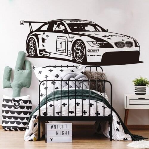 Modern Power Racing Car M3 GT2 Wall Decal Playroom Gameroom Sport Car Auto Vehicle Wall Sticker Bedroom Kids Room Vinyl Decor