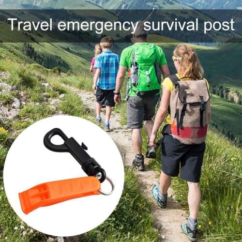 Survival Whistle Spring Hook Design Extra Loud Portable Rescue Signaling Emergency Whistle for Water Sports Outdoor Survival Cam