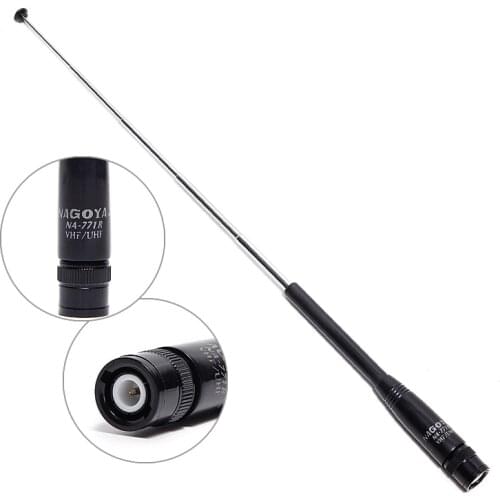 Nagoya NA-771R Telescopic Antenna BNC 144/430MHz Dual Band Handheld Antenna for Icom Kenwood Walkie Talkie Two Way Radio