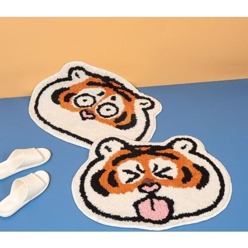 Tiger bathroom Carpet absorbent Bath mat non-slip Entrance door mat Kitchen mat Bathroom rug friends Carpet in the living room