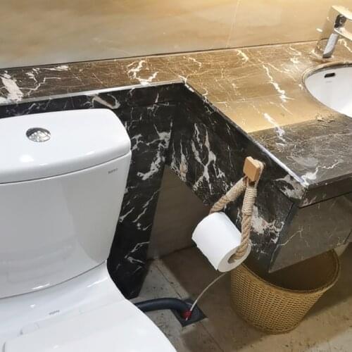 Vintage Rope Towel Rack, Toilet Paper Holder, Kitchen, Bathroom, Storage Rack, Movable Wall Suction Cup Paper Towel Holder