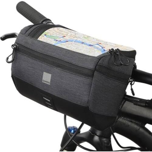 Waterproof Touchscreen Cycling Bike Bicycle Map Sleeve Handlebar Bag Pack Pannier Basket Phone Camera Storage Front Frame Bag