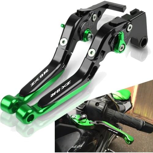 Motorcycle Brake Clutch Lever Extendable Adjustable Hand Grip Handlebar For Kawasaki ZX9R ZX 9R 1989 1990 1991 1992 1993-1999