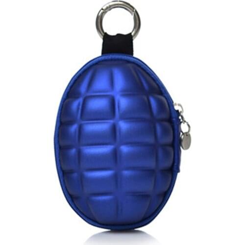 WSYUTUO Populared Grenade Shaped Style Keychain Hand Zippered Case Coin Pouch Bag Purse Wallet key wallet holder Car key