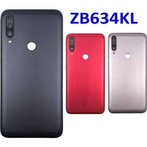 Back Battery Cover Glass With Camera Glass Lens With Power Volume Side Button Key For Asus Zenfone Max Plus (M2) ZB634KL A001D