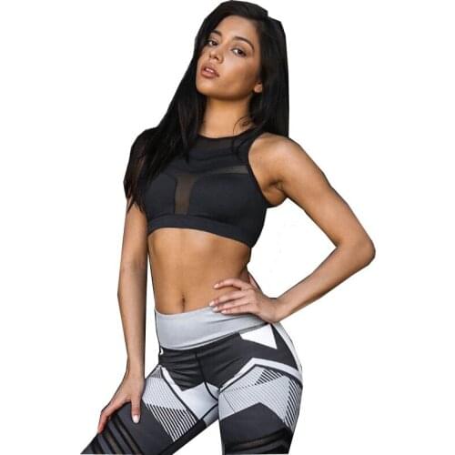 Women Sports Bras Yoga Fitness Stretchy Workout Tank Top Female Girls Seamless Padded Racerback Sports Bra