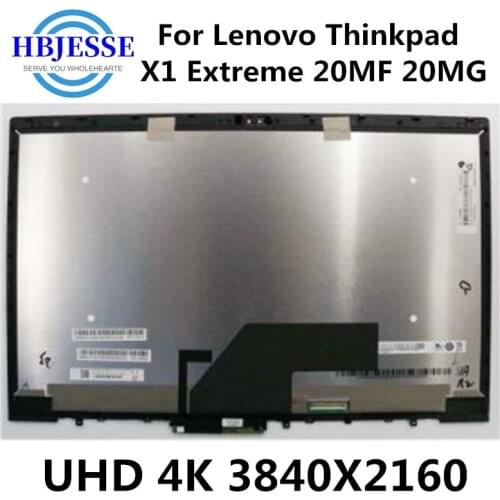 15.6" UHD 3840X2160 LCD ScreenTouch Digitizer Assembly replace 01YU648 00NY694 for Lenovo Thinkpad X1 Extreme 20MF 20MG Laptop