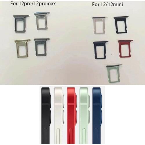 10pcs/lot Sim Card Tray Slot Holder for For iPhone 12 Pro iPhone 12 Pro Max Sim Socket for iPhone 12 Pro Max