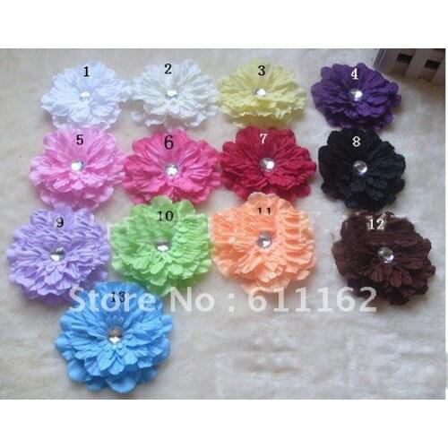 1200pcs 4'' Peony Gerber Peony Child Hair Bows Childrens Clip Girl Flowers Bands awefawrf