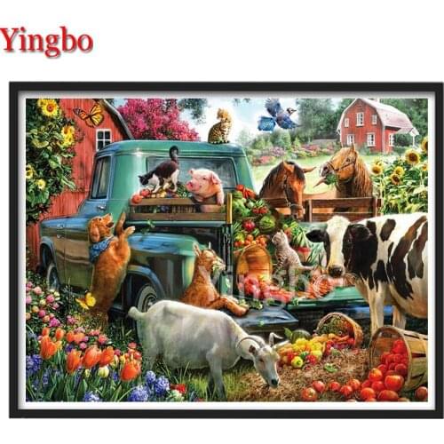 5D Diamond Painting Cow,Sheep, Pig ,Dog Farm Animals Diamond Embroidery Cross Stitch Sale DIY Diamond Mosaic Handmade Gift