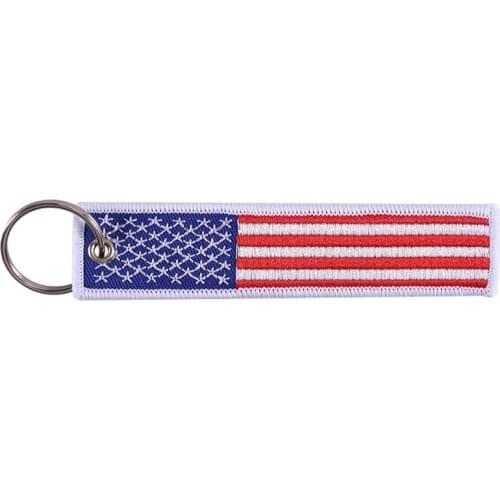 US Flag Keychain Mobile Phone Strap with Key Ring EDC for Motorcycles Scooters Cars and Patriotic American Flag Gift Keychains