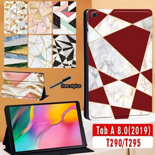Tablet Case for Samsung Galaxy Tab A 8.0'' 2019 SM-T290 SM-T295 T297 8.0'' Case Leather Adjustable Stand Cover