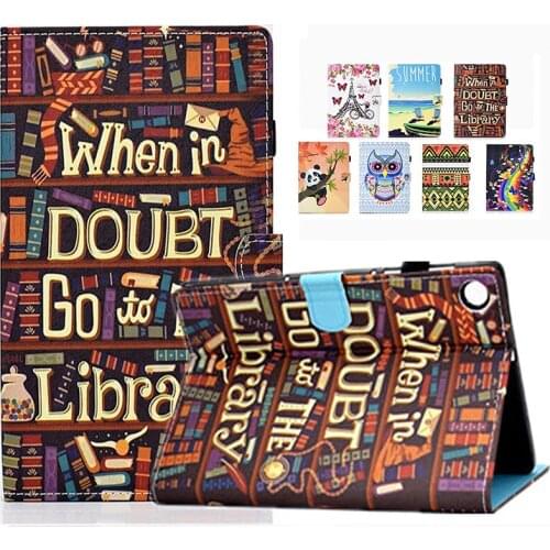 Flip Case For Lenovo Tab M10 FHD Plus 10.3 TB-X606F TB-X606X 10.3" Smart Cover Funda Flower Panda Magnetic Skin Stand Shell Capa