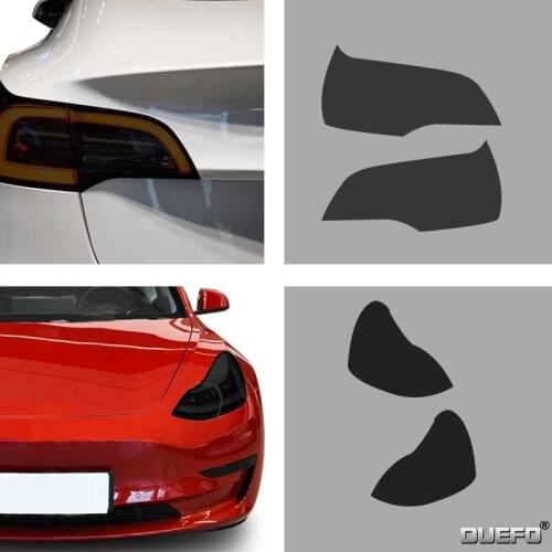 TPU Car Headlight Tint Black Protective Film Transparent TPU Sticker For Tesla Model 3 Model X S 2021 2017-On Accessories