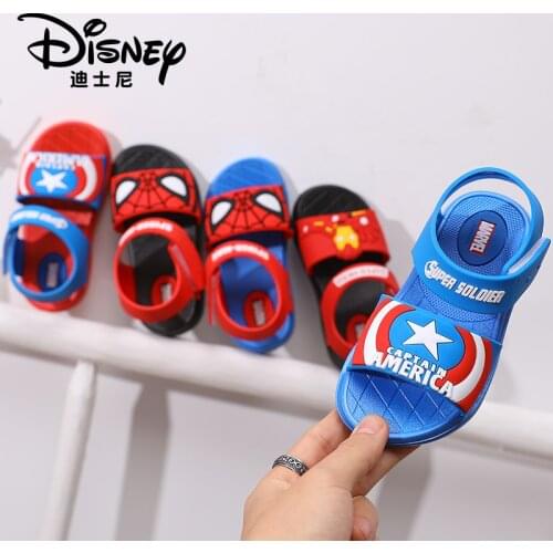 Disney Kids Shoes Princess Sophia Marvel Spiderman Iron Man Captain America Sandals Mickey Mouse Boy Sandals Toddler Girl Shoes