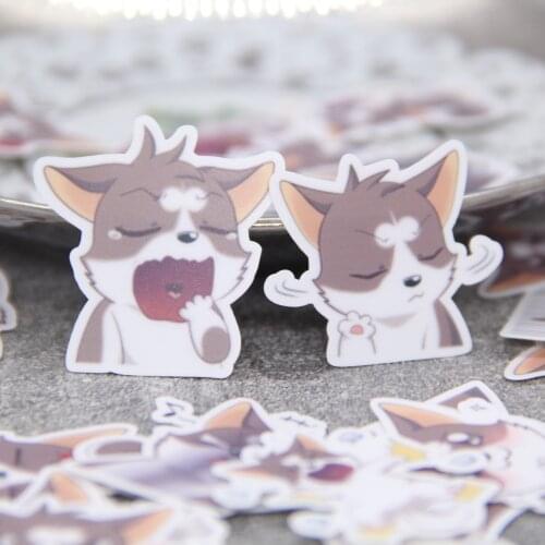 40pcs Waterproof Adorable Puppy Dog Animal Laptop Planner Sticker Paper for Journaling Crafting Computer Water Bottle
