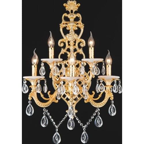 Home Modern wall light hotel led wall fixtures Large villa hall wall sconce E14 Crystal Wall Lamps for living room Vanity Light