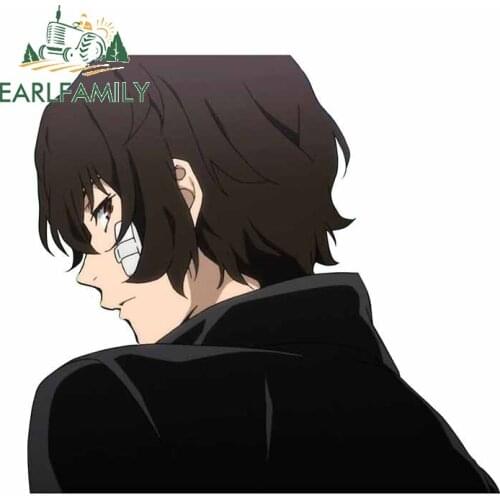 EARLFAMILY 13cm x 12.3cm For Bungou Stray Dogs Graffiti Car Stickers Fashion Graphics Decal Waterproof Suitable for VAN RV