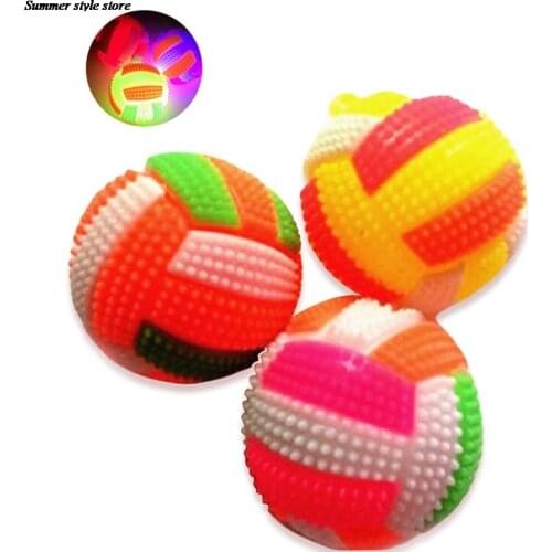 Flash Glow Elastic Volleyball Glow Jump Ball Child Toys Party Gift - Random 1 Jeux