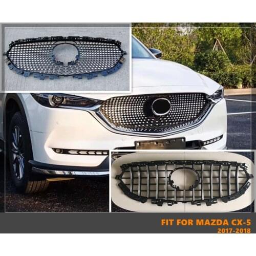 Good Quality ABS Front Middle Grill Racing Grills GT & Diamond Star Style Fit For Mazda CX-5 CX5 2017-2018