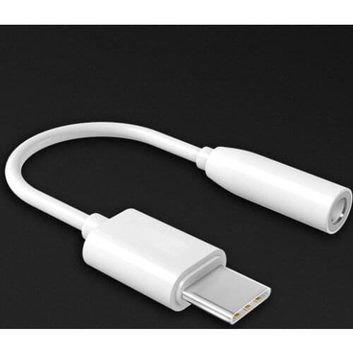 Type-C to 3.5mm Earphone Cable Adapter Type C USB-C Male To 3.5 AUX Female Jack USB 3.1 Audio Cord For Xiaomi 6 Mi6 mix2