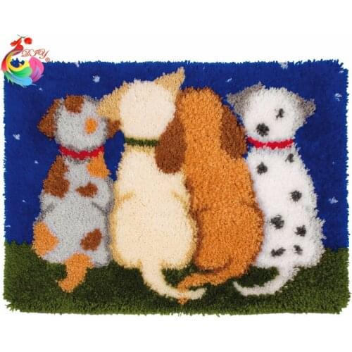 Carpet embroidery Cartoon Cat Threads for embroidery yarn for crocheting cross-stitch needlework thread rugs and carpets