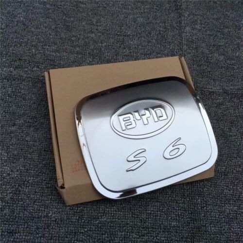 Stainless steel fuel tank cover fit for BYD S6,car-styling trim oil cap protect decorat cover
