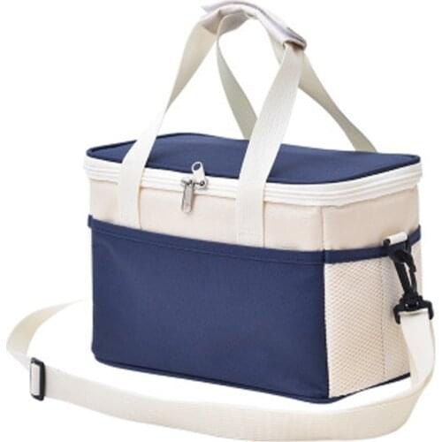 Lunch Box Food Thermos Dinner Milk Snacks Food Bento Box Carry Bags Macaroon Shoulder Strap Insulated Beach Cooler Container