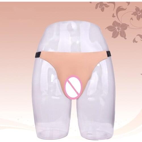 Liifun Silicone Vagina Artificial Fake Vagina Underwear for Crossdresser Sexy Shemale Drag-Queen Crossdressing Male to Female